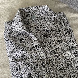 Three Quarter Sleeve Button Down Blouse